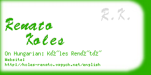 renato koles business card